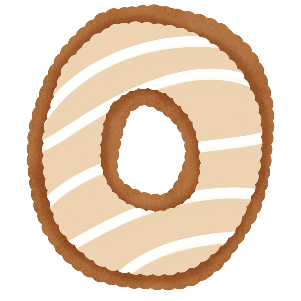 Hand drawn gingerbread alphabet png