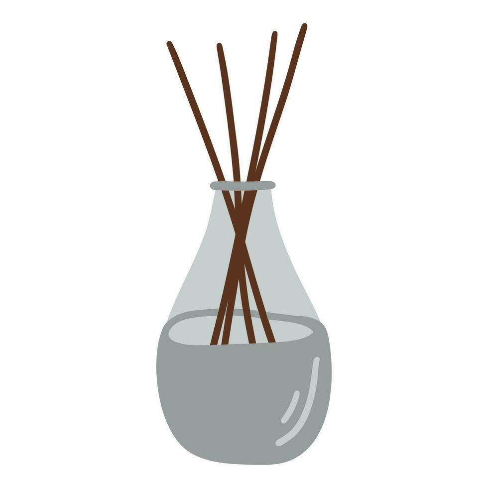 Aroma sticks, a beautiful smell, a spa . A single vector illustration for a spa salon.