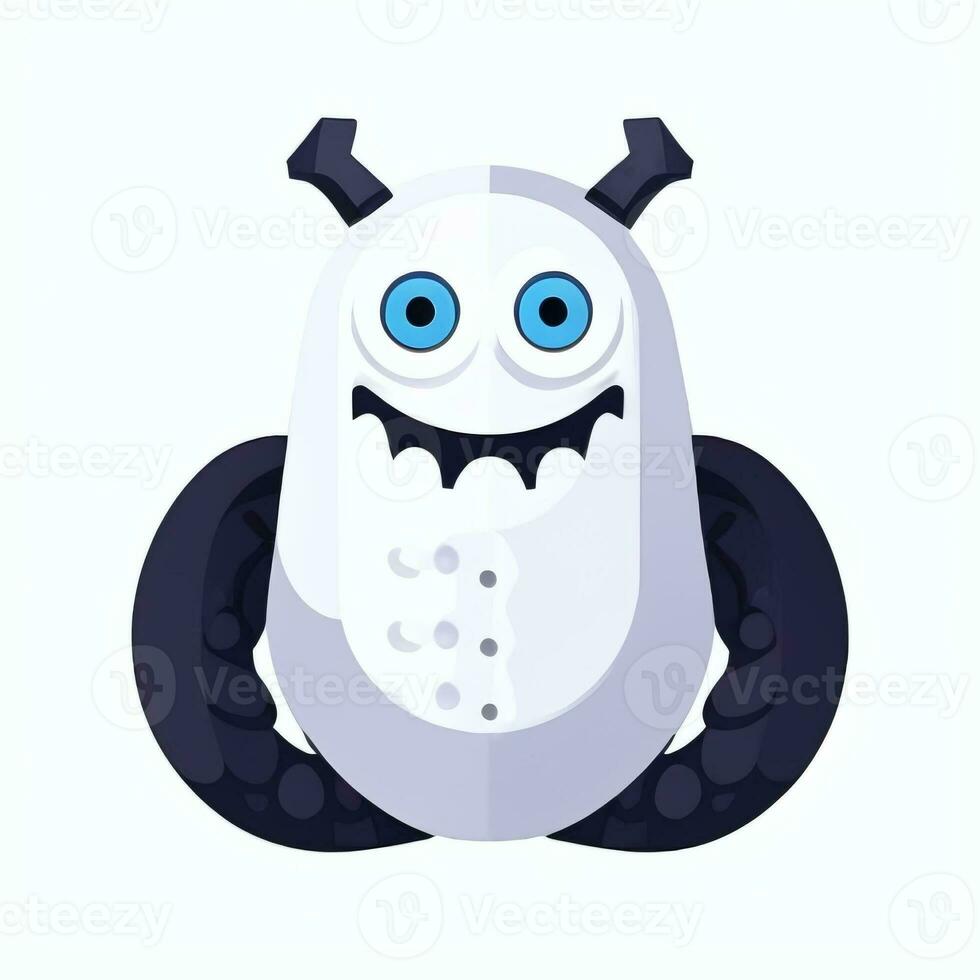 AI generated Cute Monster Portrait Avatar Clip Art Gamer Icon Sticker Decoration Simple Background photo