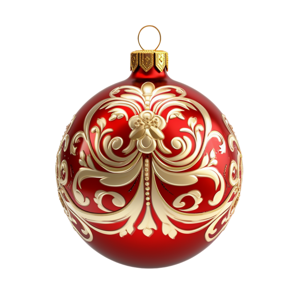 AI generated Christmas ornament Red Snowflake png
