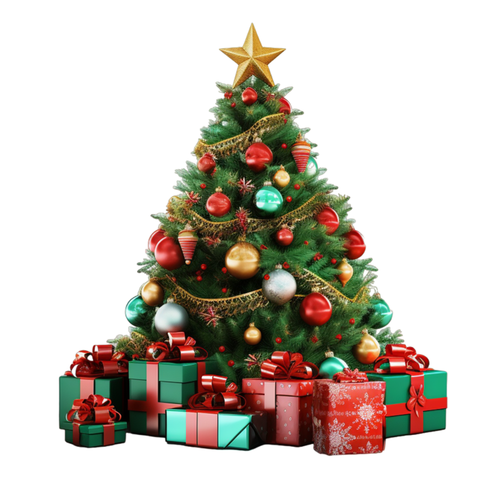 AI generated Christmas Tree Lights 34723004 PNG