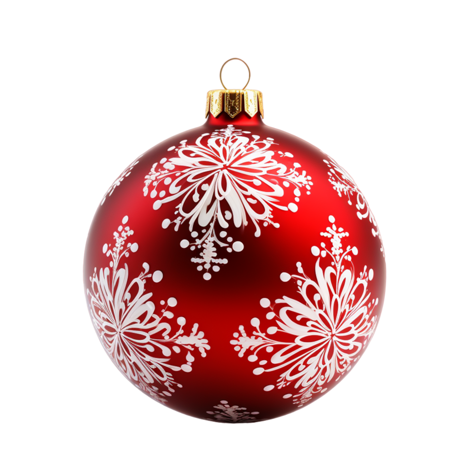 AI generated Christmas ball red png