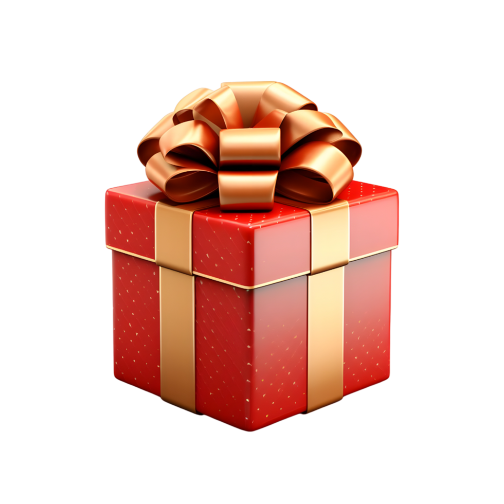 ai genererad 3d jul gåva låda png