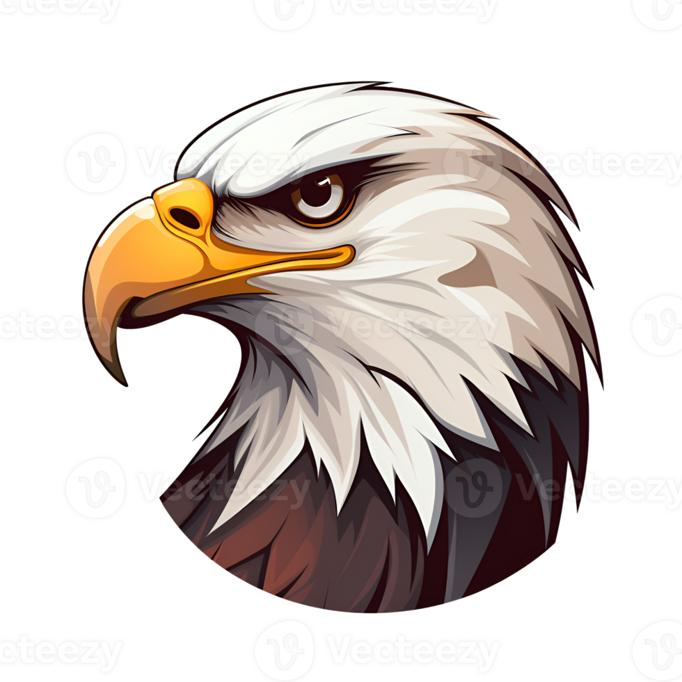 AI generated Artistic Style Eagle Illustration Painting Drawing Cartoon Eagle No Background Perfect for Print on Demand Merchandise AI Generative png