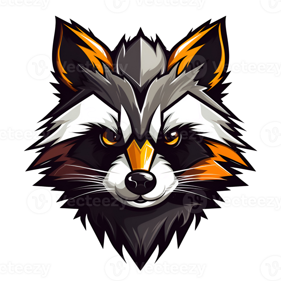 AI generated Raccoon Artistic Style Illustration Cartoon Style Painting Drawing No Background Perfect for Print on Demand Merchandise AI Generative png