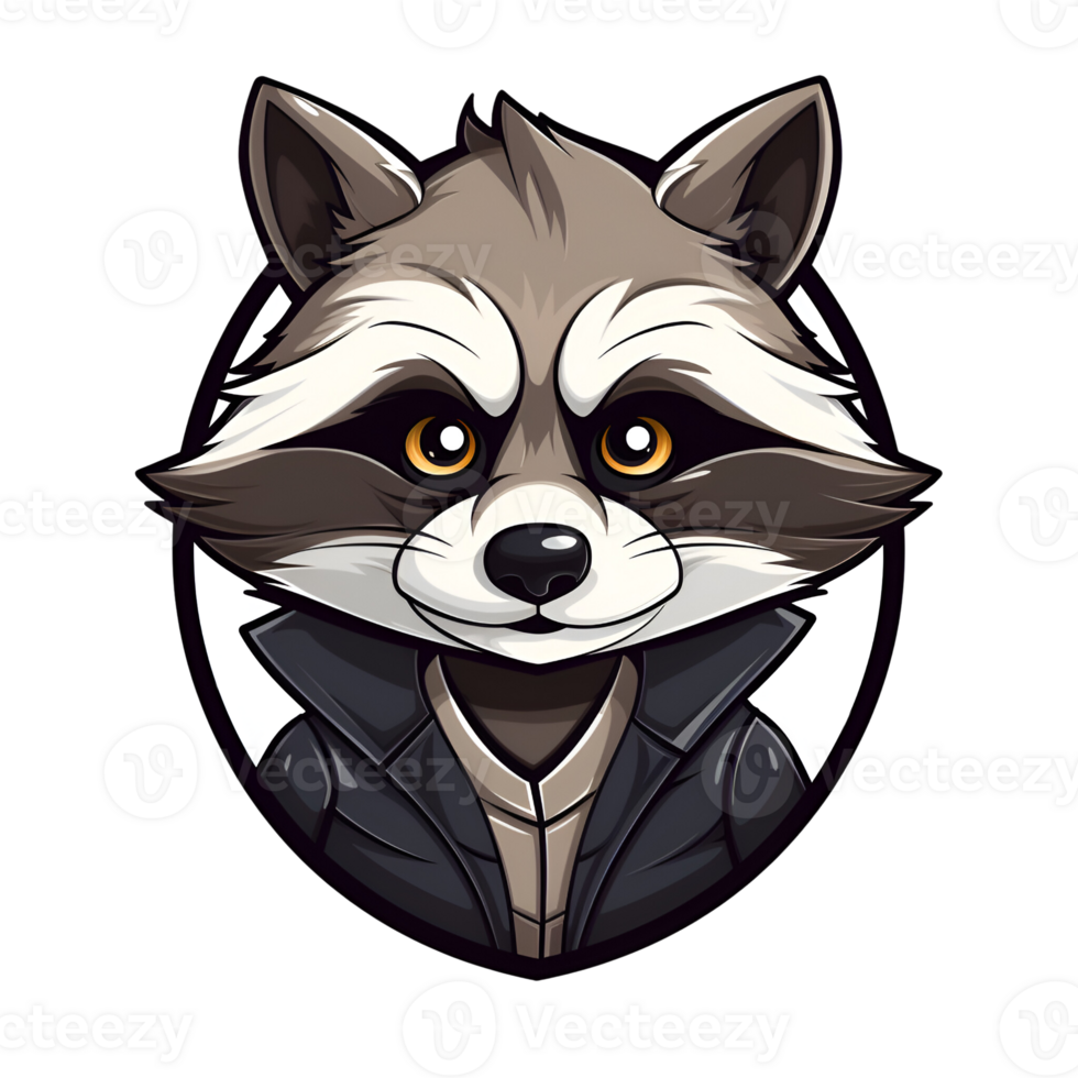 AI generated Raccoon Artistic Style Illustration Cartoon Style Painting Drawing No Background Perfect for Print on Demand Merchandise AI Generative png