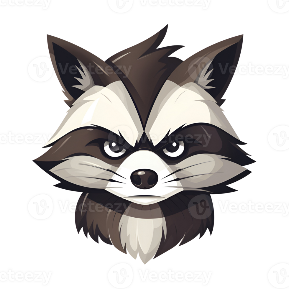 AI generated Raccoon Artistic Style Illustration Cartoon Style Painting Drawing No Background Perfect for Print on Demand Merchandise AI Generative png