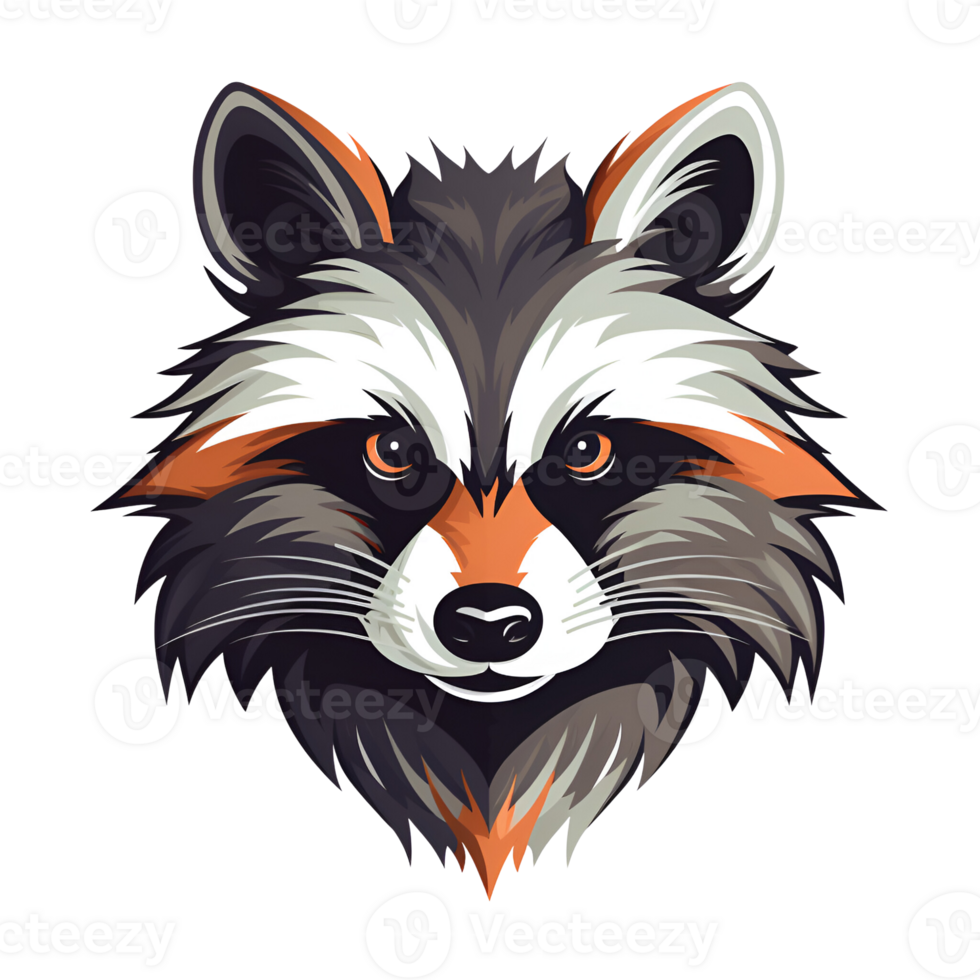 AI generated Raccoon Artistic Style Illustration Cartoon Style Painting Drawing No Background Perfect for Print on Demand Merchandise AI Generative png