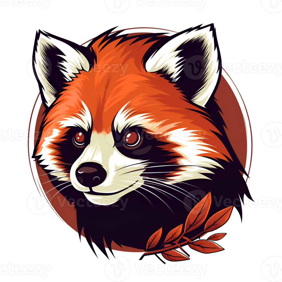 AI generated Artistic Style Red Panda Illustration Painting Drawing No Background Perfect for Print on Demand Merchandise AI Generative png