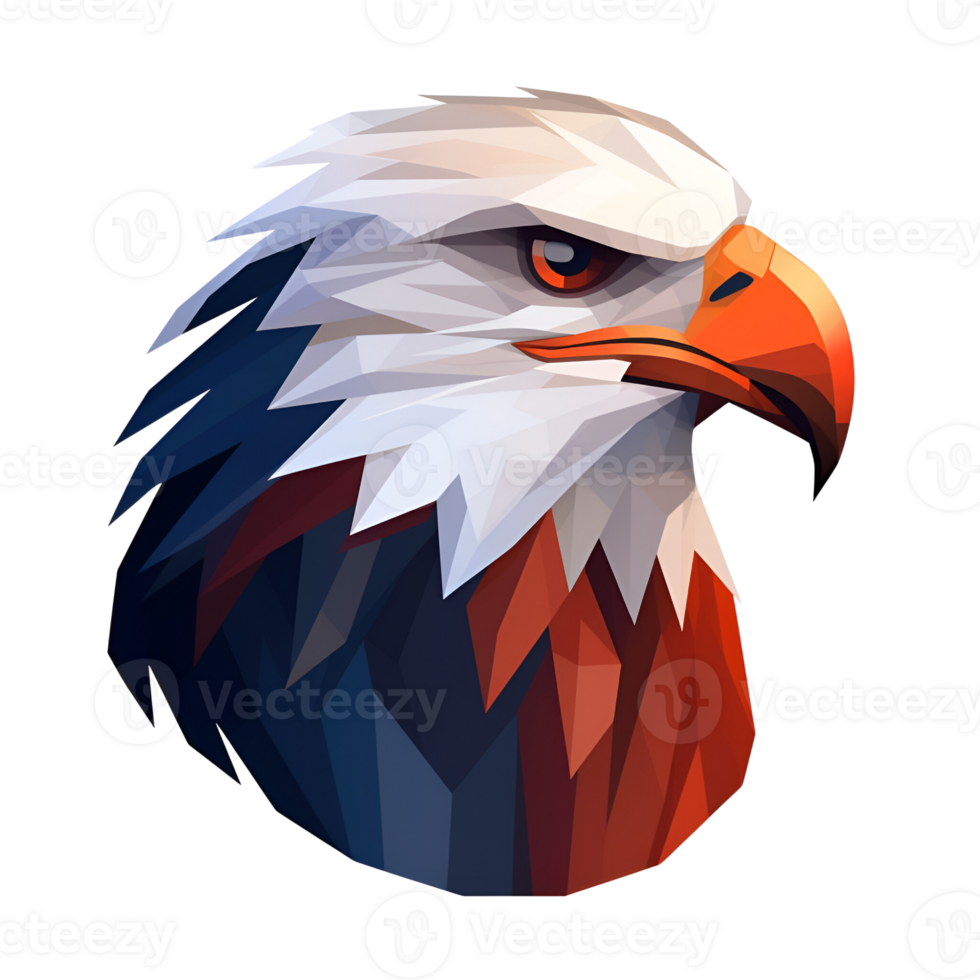 AI generated Artistic Style Eagle Illustration Painting Drawing Cartoon Eagle No Background Perfect for Print on Demand Merchandise AI Generative png