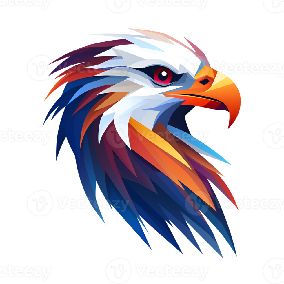 AI generated Artistic Style Eagle Illustration Painting Drawing Cartoon Eagle No Background Perfect for Print on Demand Merchandise AI Generative png