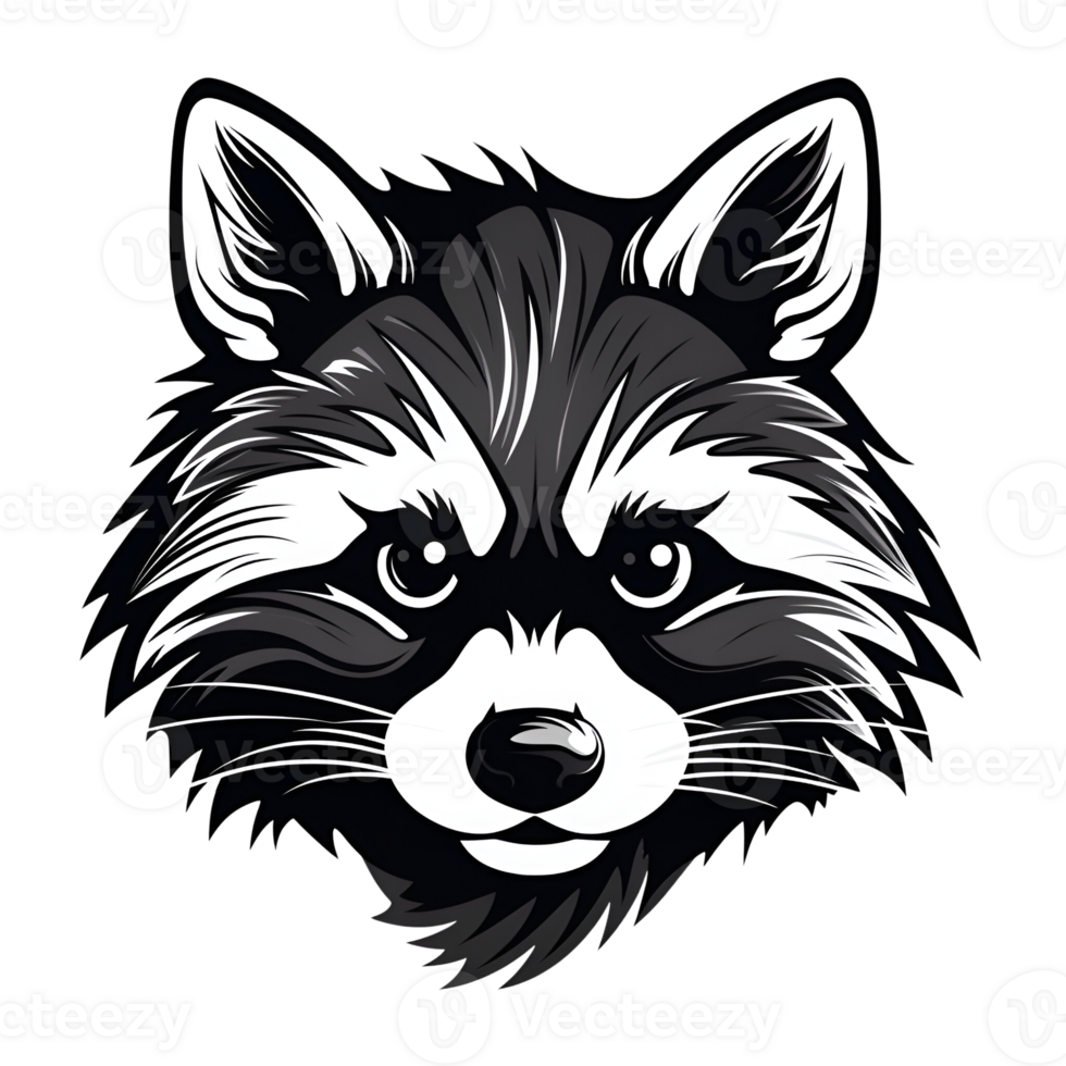 AI generated Raccoon Artistic Style Illustration Cartoon Style Painting Drawing No Background Perfect for Print on Demand Merchandise AI Generative png