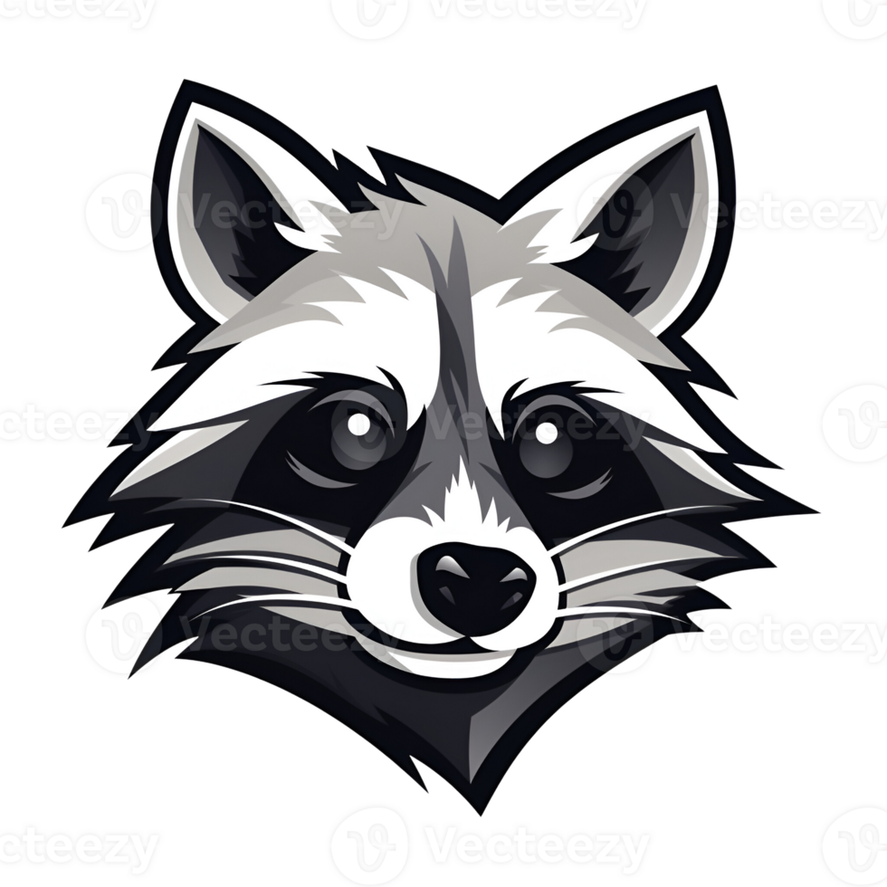 AI generated Raccoon Artistic Style Illustration Cartoon Style Painting Drawing No Background Perfect for Print on Demand Merchandise AI Generative png