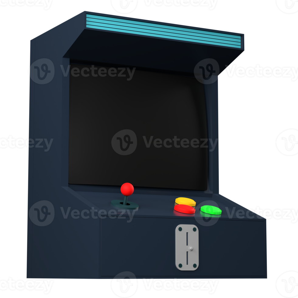3d le rendu de une rétro arcade Jeu illustration png