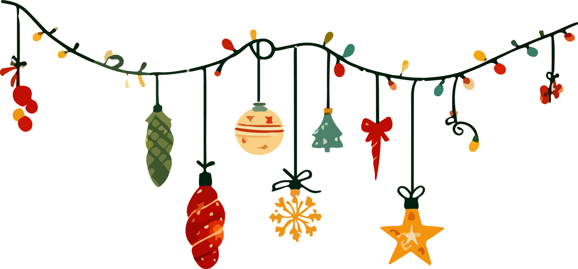 AI generated Lights Of Christmas Illustration Generative Ai png