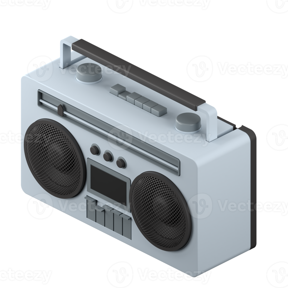 3d Rendern von ein retro Band Recorder Illustration png