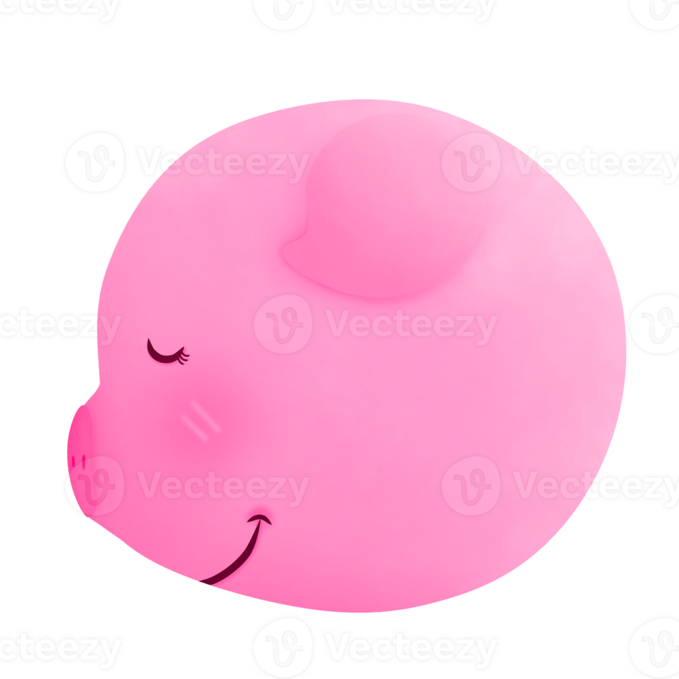 pink pig watercolor painting, pink pig illustration, pink pig clipart, valentines clipart png