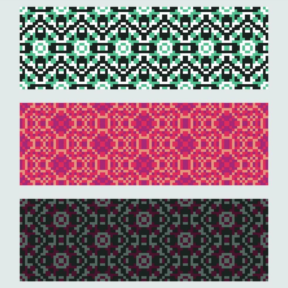 set of geometric patterns seamless patterns vector illustration