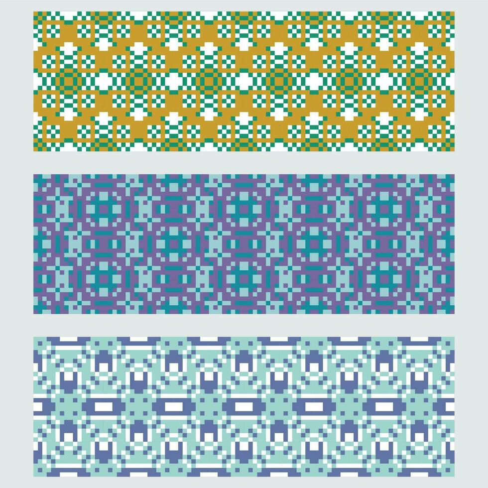 set of colorful geometric patterns vector