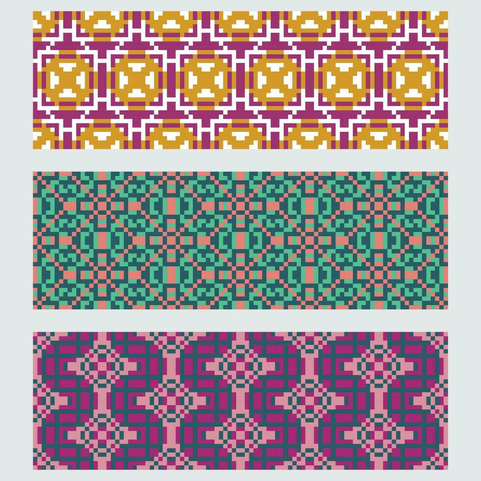 set of four colorful geometric patterns vector