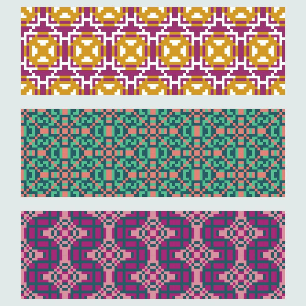 set of four colorful geometric patterns vector