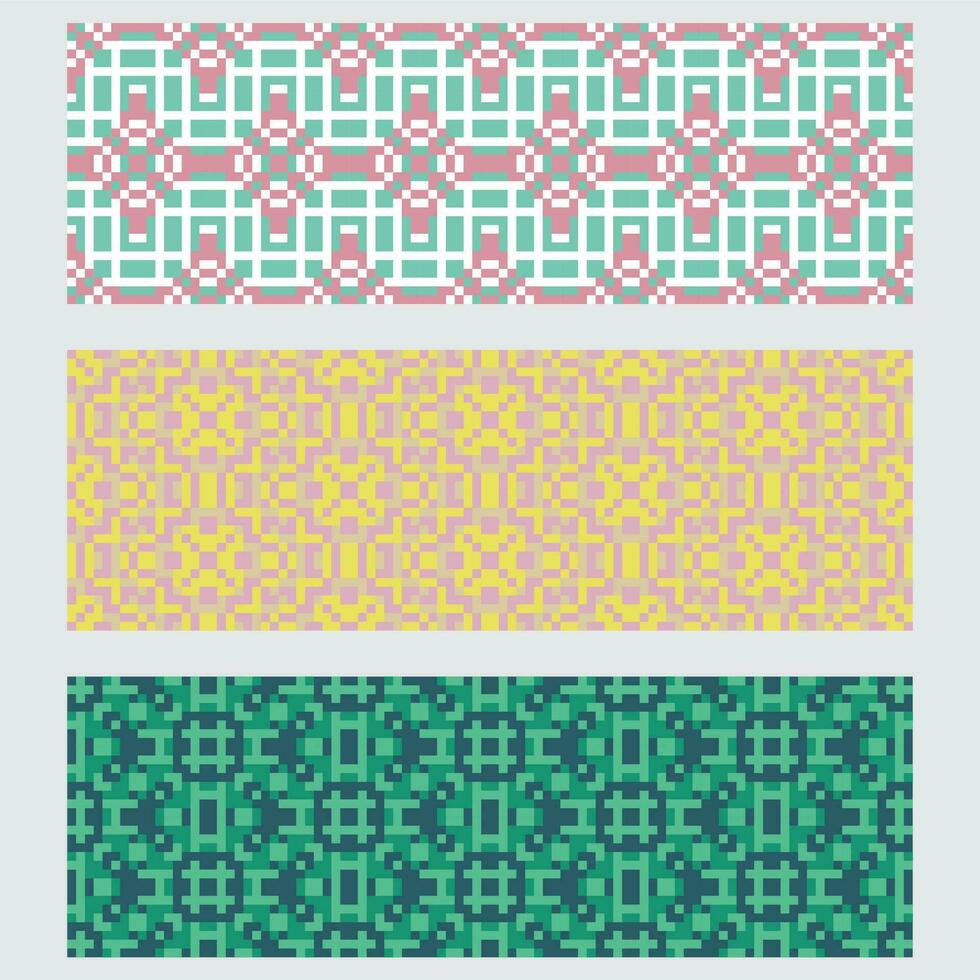 four different colored geometric patterns vector