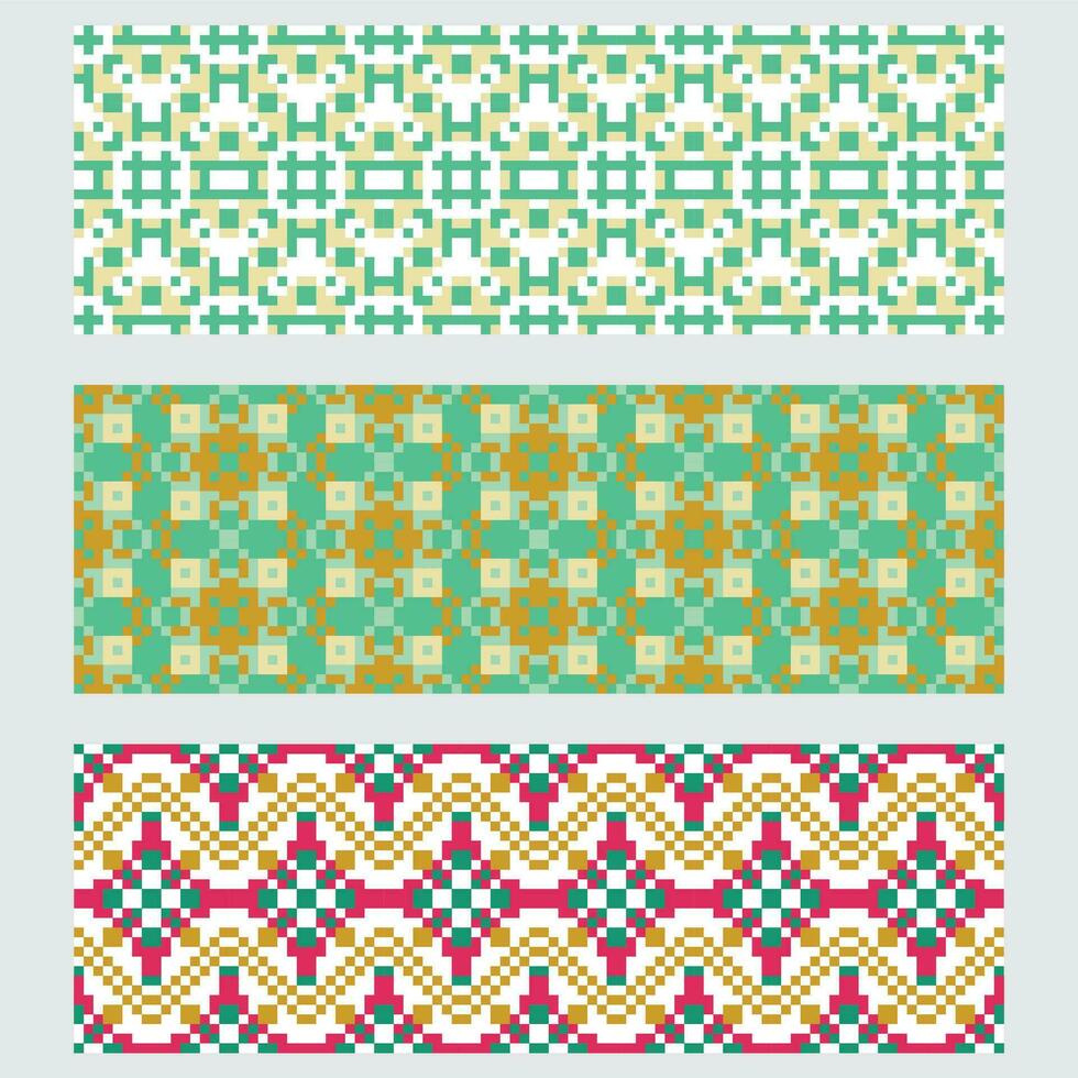 set of colorful geometric patterns vector