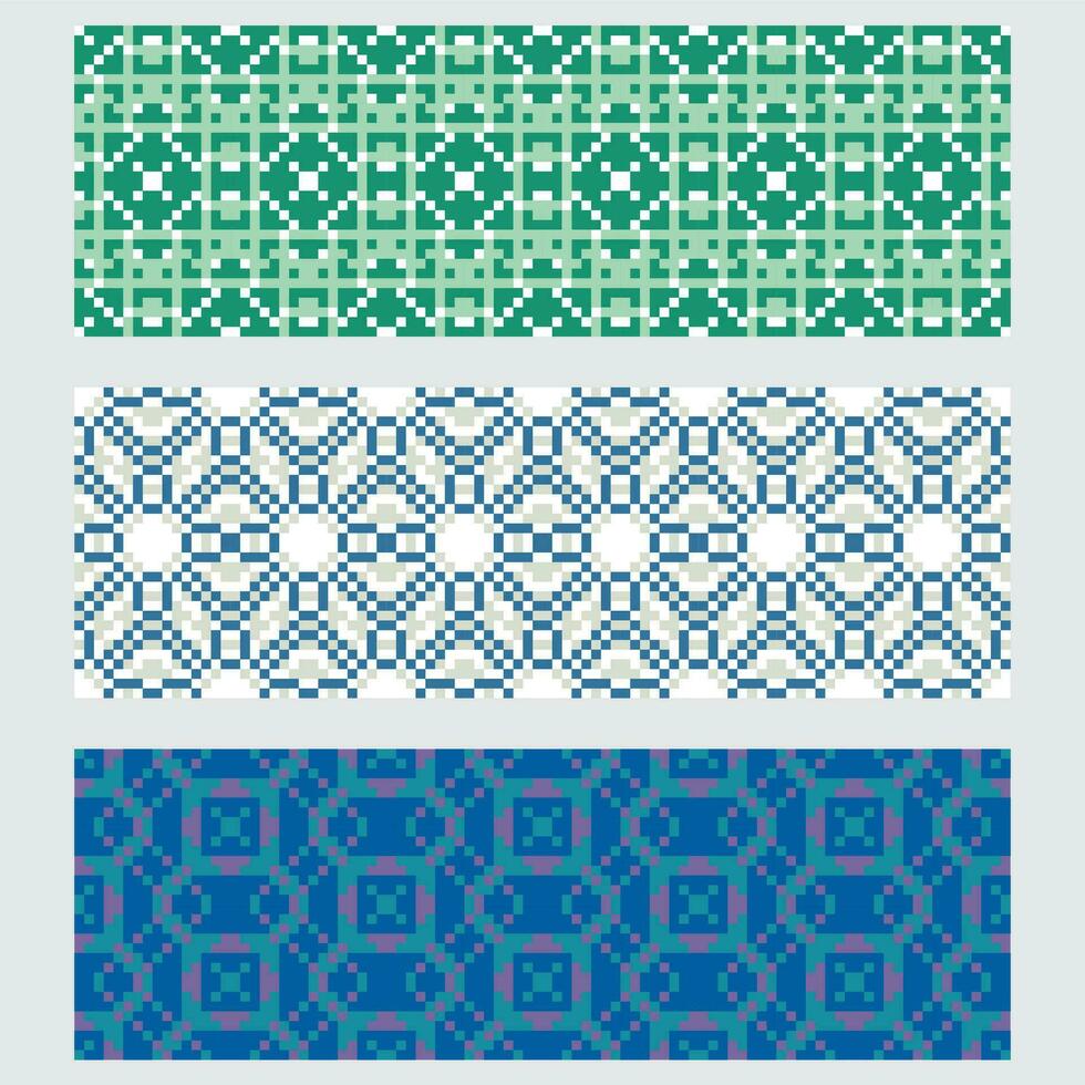 four different patterns with geometric shapes vector