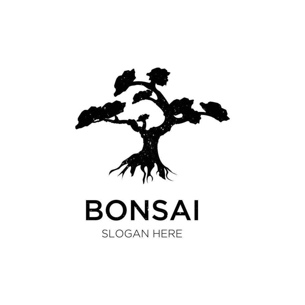 Bonsai tree logo design inspiration vector