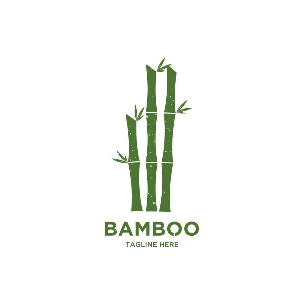 Bamboo logo template vector icon illustration design