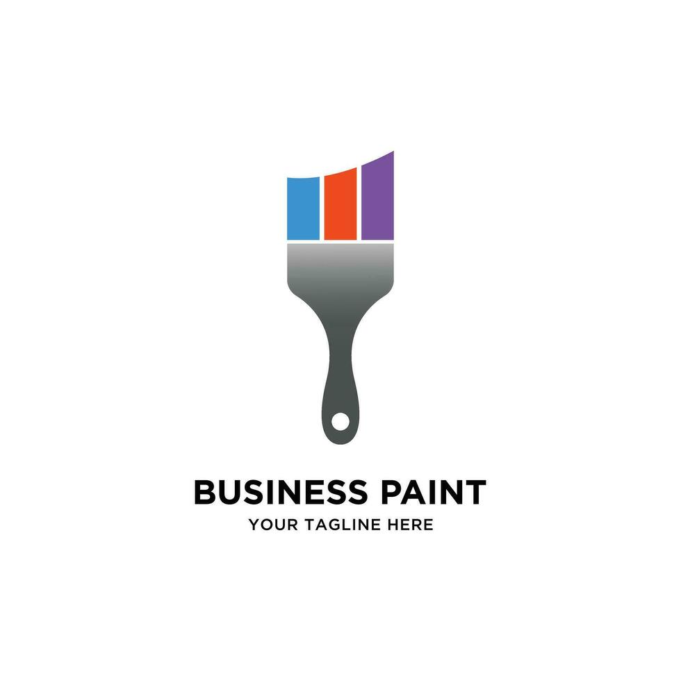 Business Paint logo design vector template