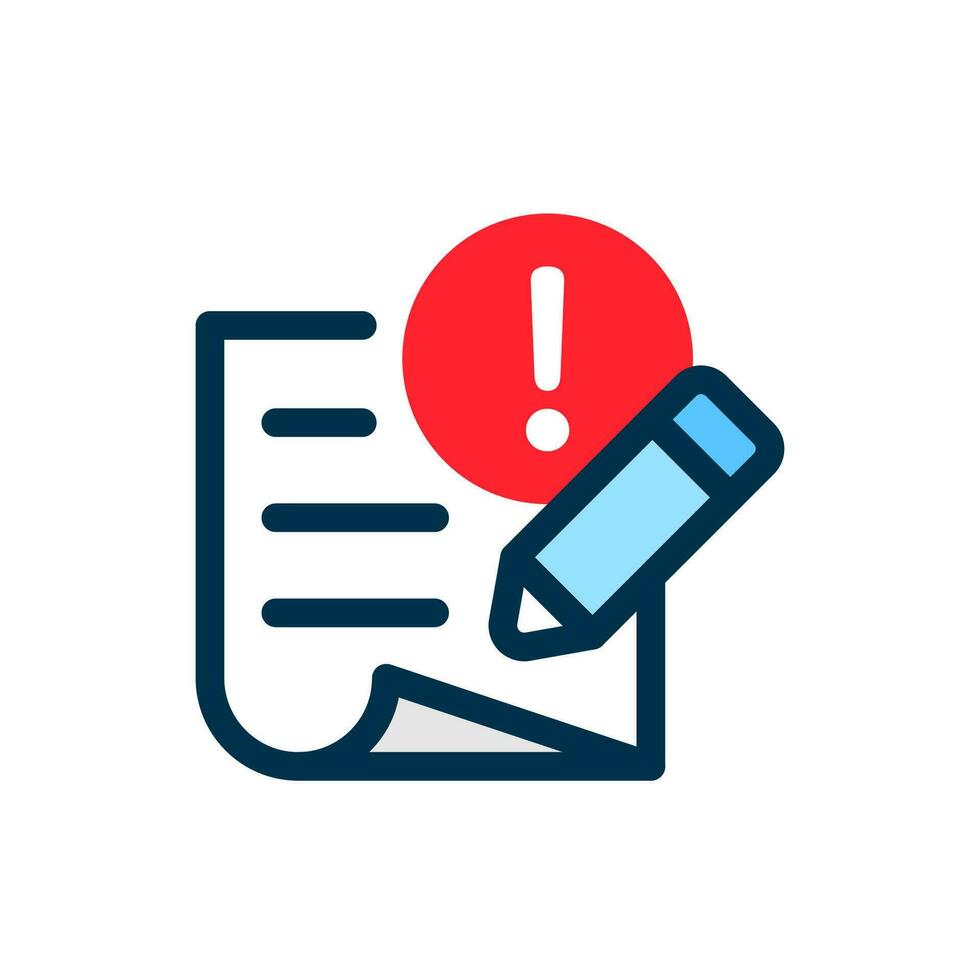 some information needs to be edit concept illustration flat design vector icon with line