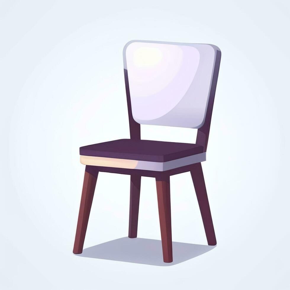 AI generated Chair Sofa Icon Clip Art Sticker Decoration Simple Background photo