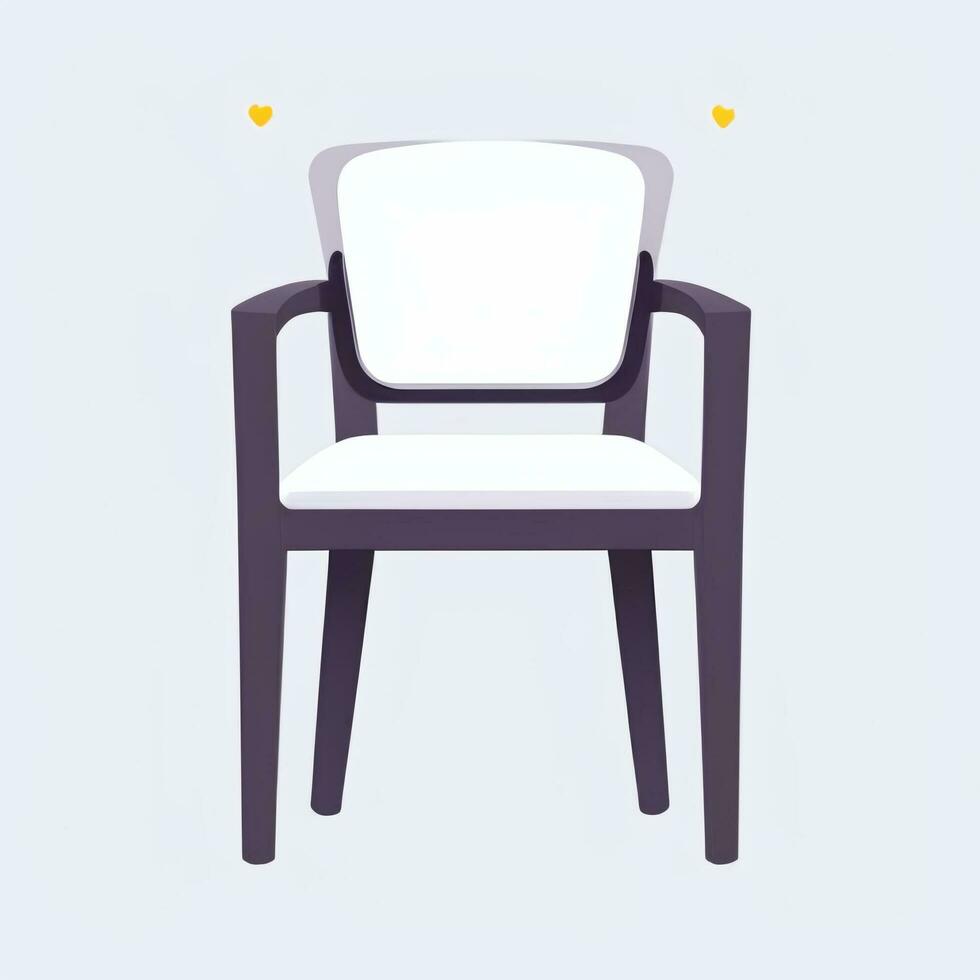 AI generated Chair Sofa Icon Clip Art Sticker Decoration Simple Background photo