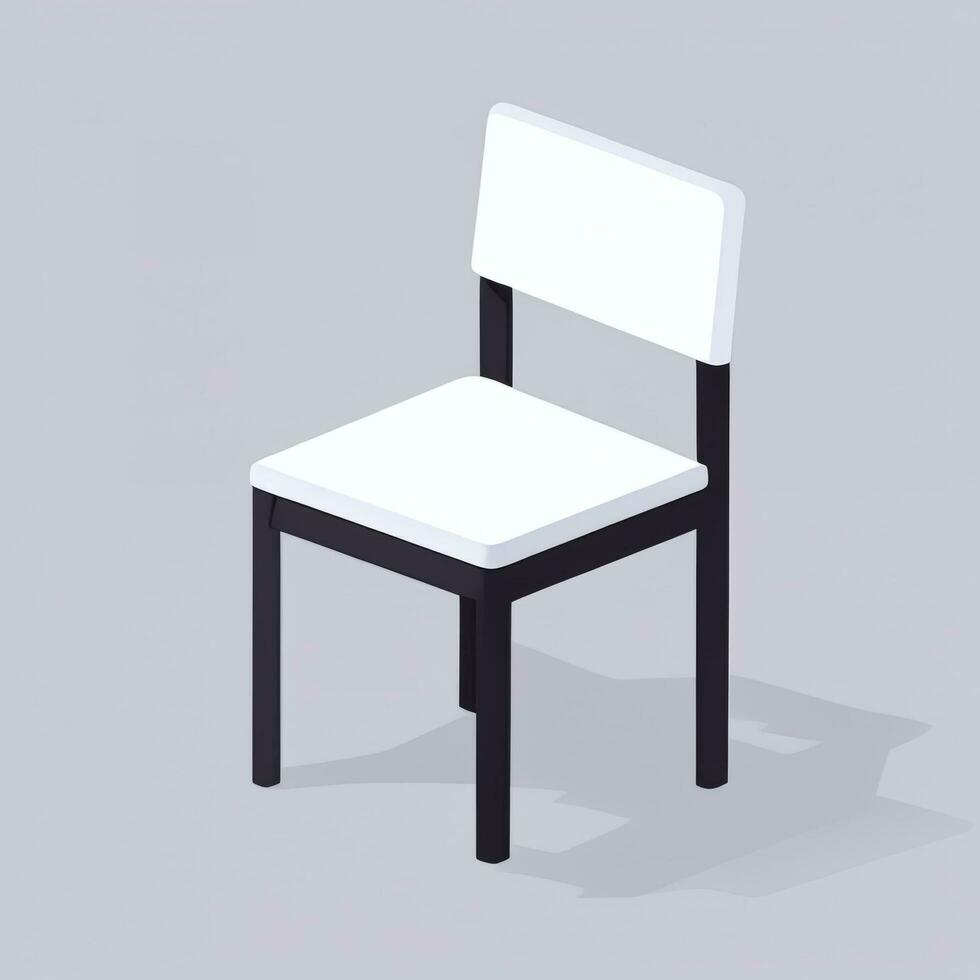 AI generated Chair Sofa Icon Clip Art Sticker Decoration Simple Background photo