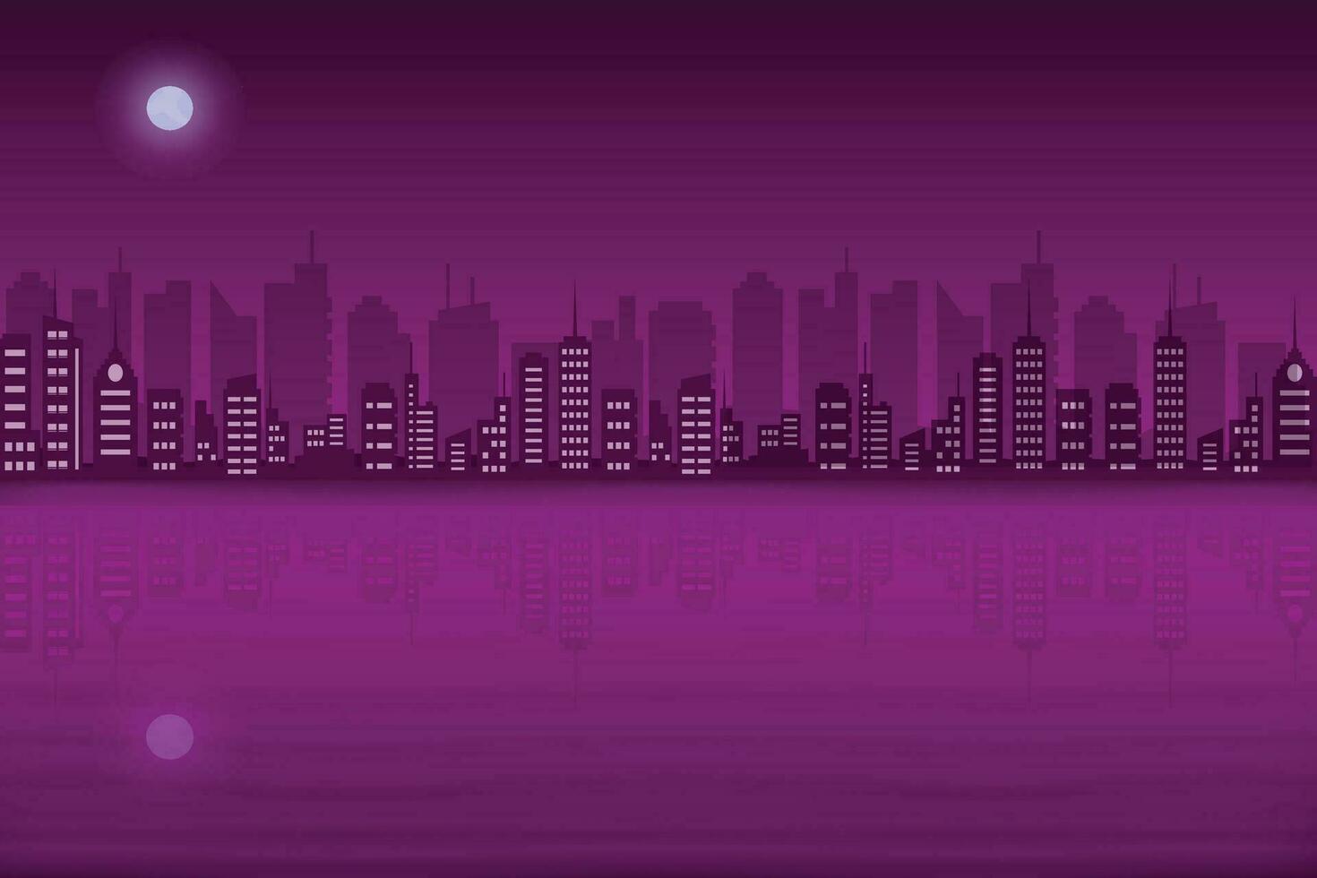 Cityscape background, City town landscape concept, buildings background. City vector. Modern urban landscape, town building vector, night city landscape view vector