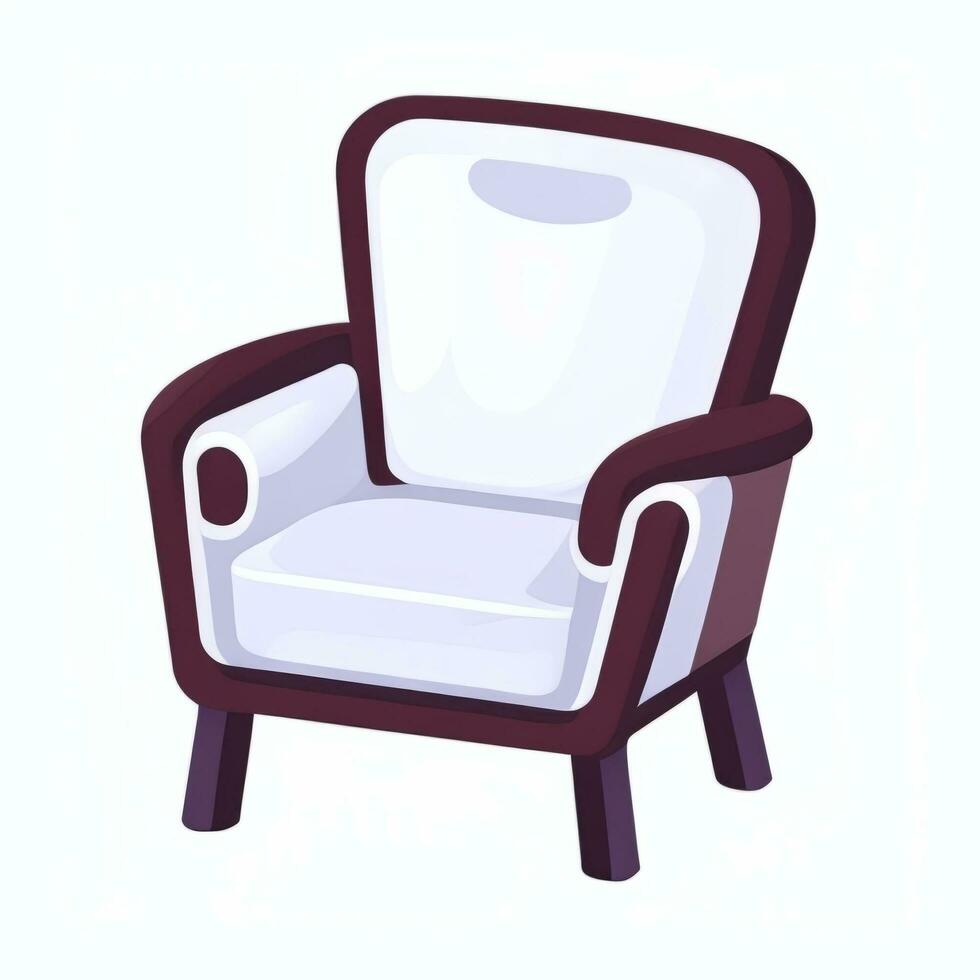 AI generated Chair Sofa Icon Clip Art Sticker Decoration Simple Background photo