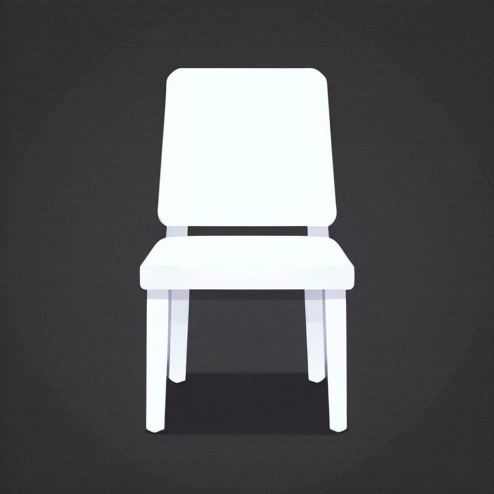 AI generated Chair Sofa Icon Clip Art Sticker Decoration Simple Background photo