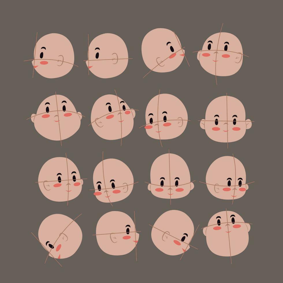 how to make facial positions vector