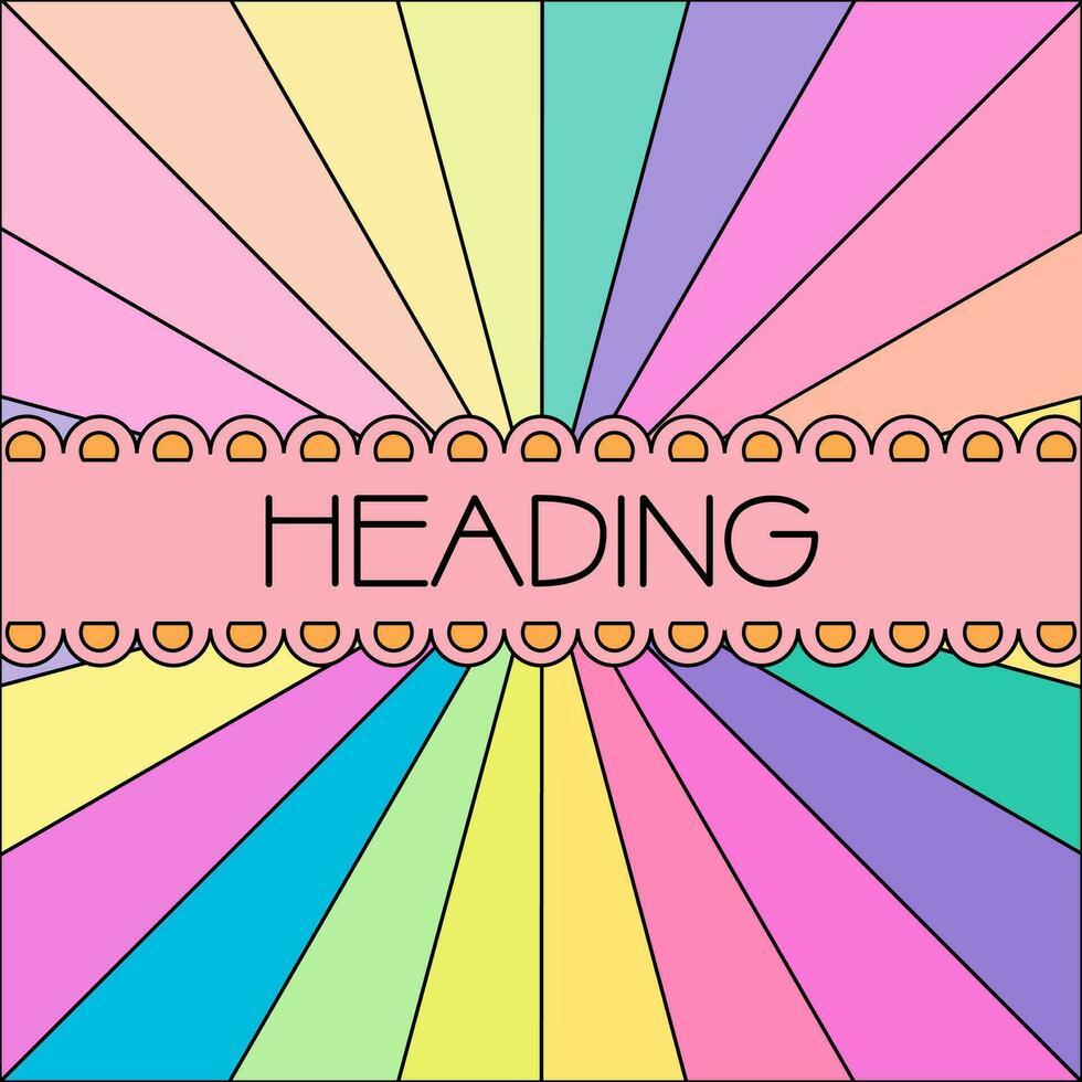 pastel retro líneas fondo, Clásico vistoso con fronteras diseño