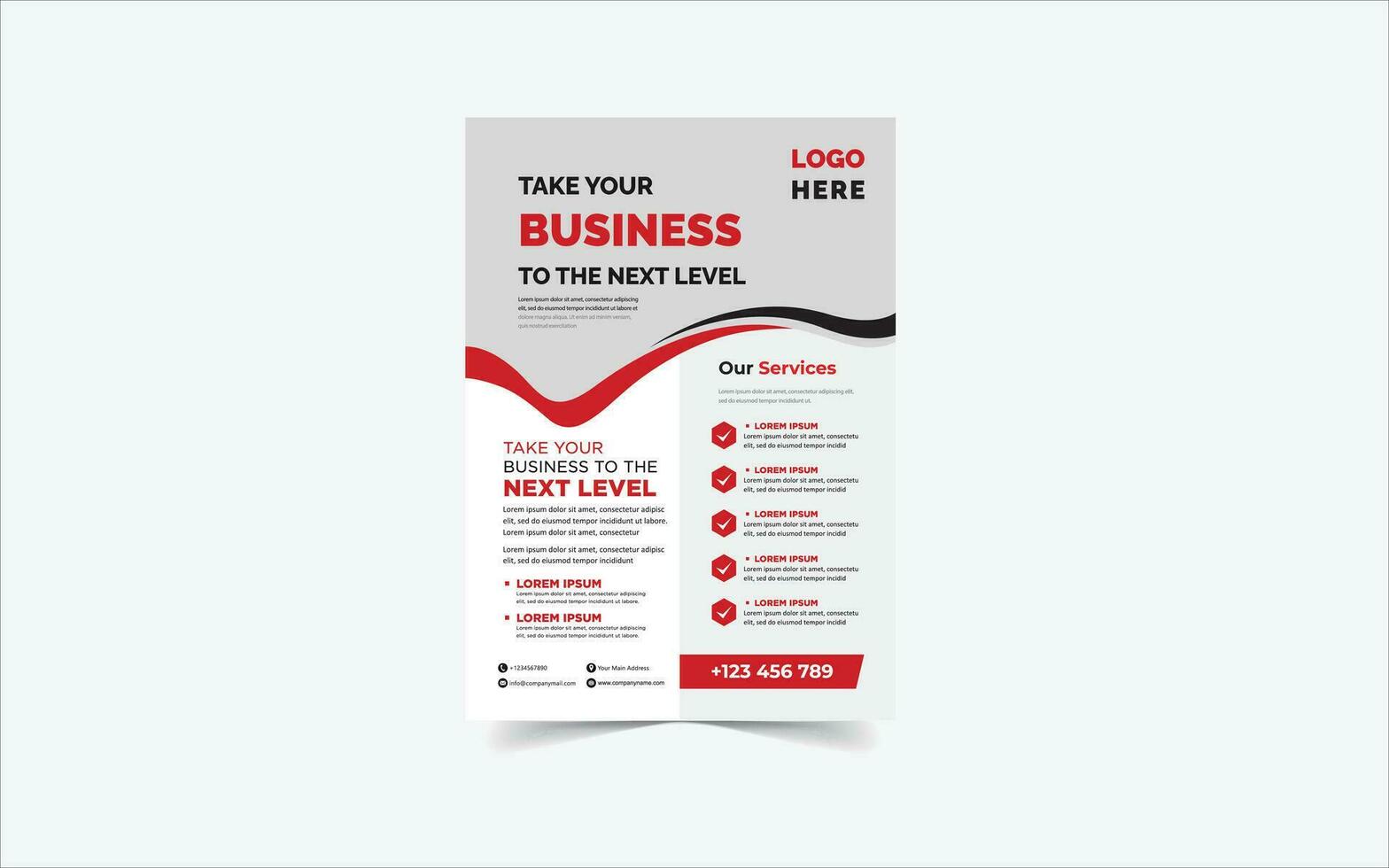flyer design for your busness vector