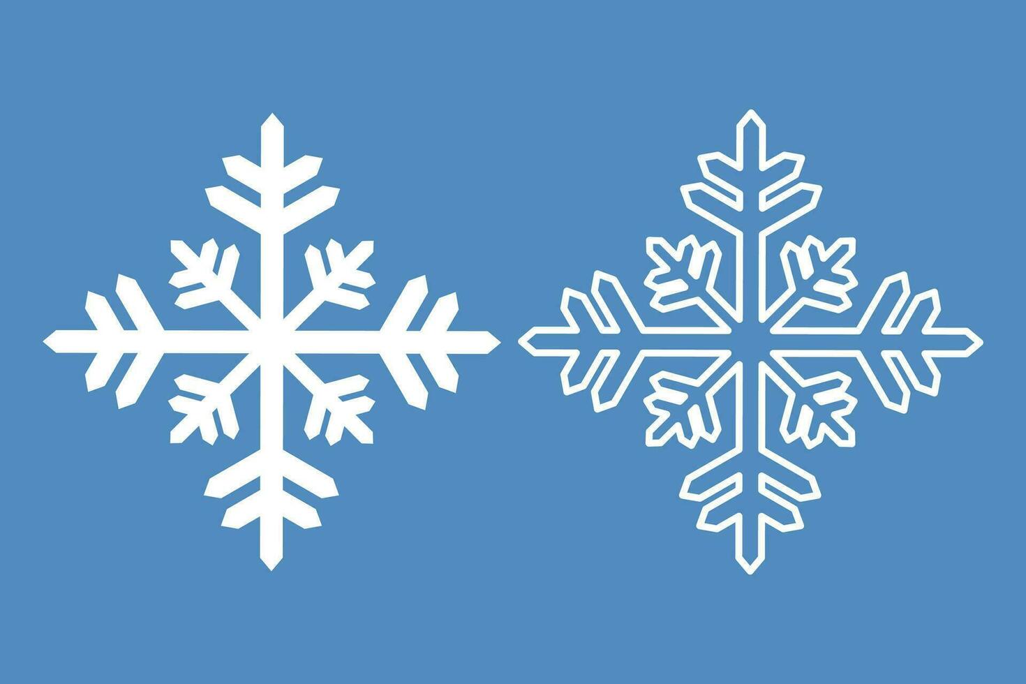 cristal copo de nieve elemento aislado icono contorno invierno vector ilustración diseño