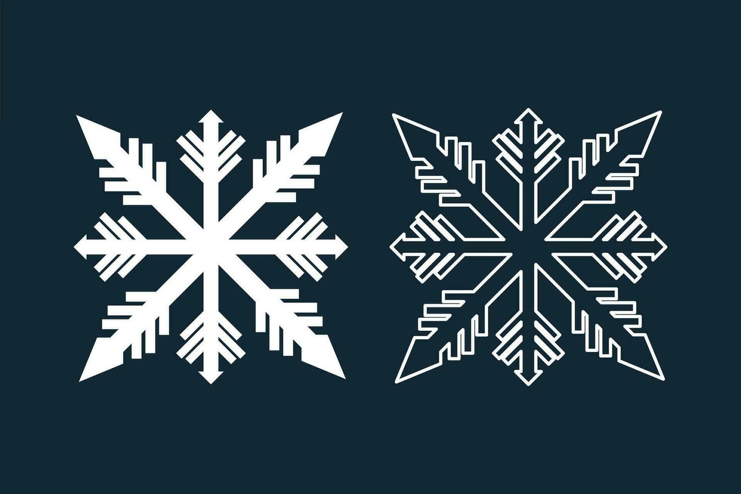 crystal snowflake element isolated icon outline design winter vector illustration