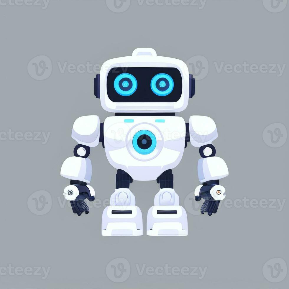 AI generated Cute Toy Robot Avatar Gamer Clip Art Sticker Decoration Simple Background photo