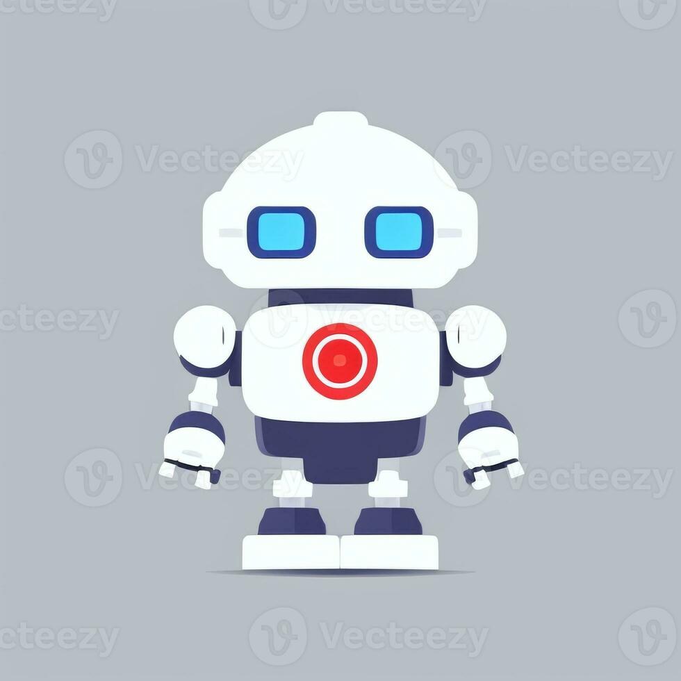 AI generated Cute Toy Robot Avatar Gamer Clip Art Sticker Decoration Simple Background photo