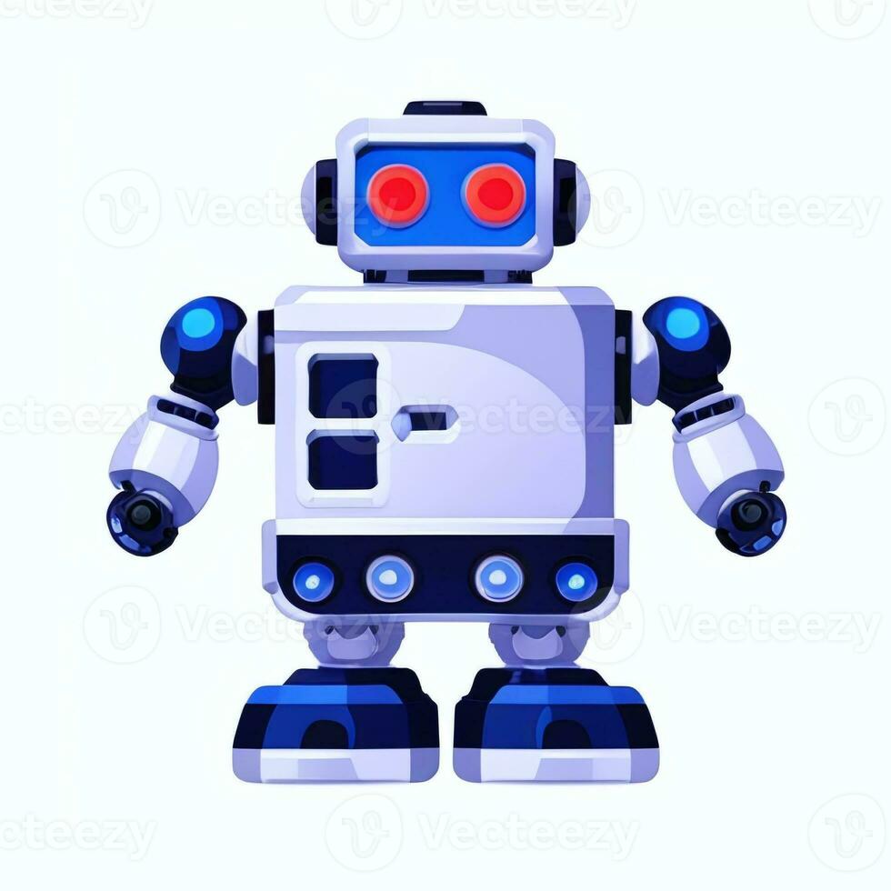 AI generated Cute Toy Robot Avatar Gamer Clip Art Sticker Decoration Simple Background photo