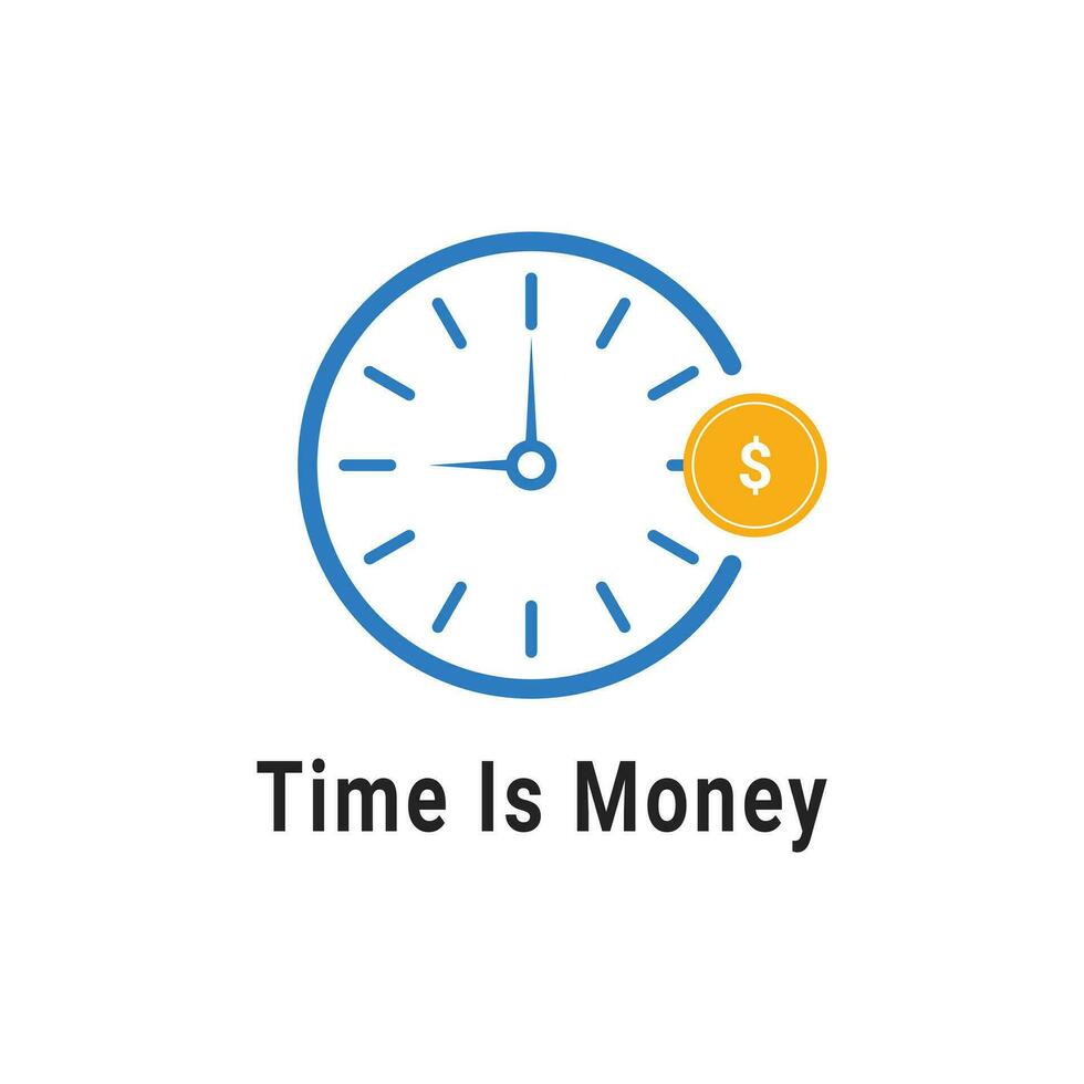 Time is money icon vector logo design concept