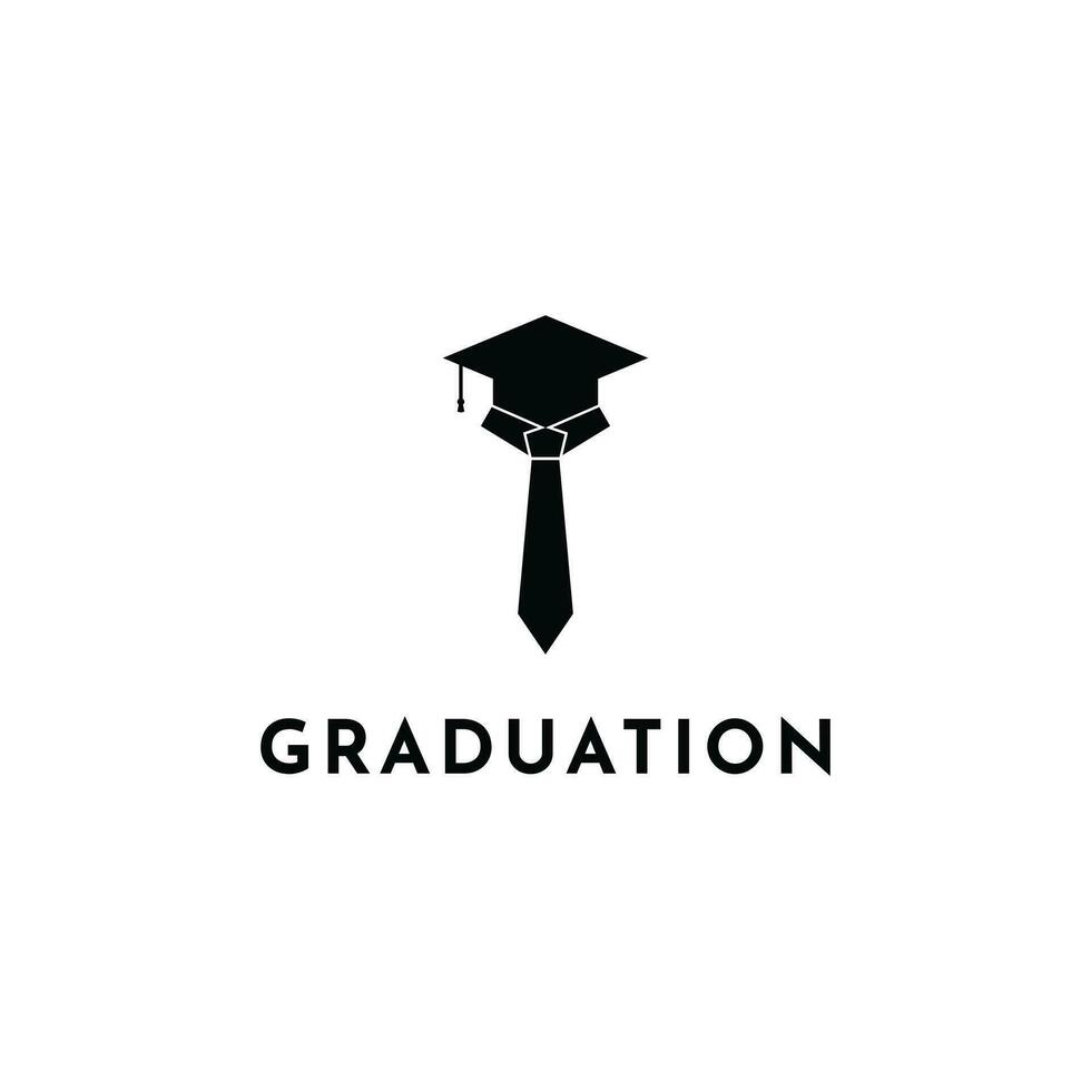 Smart Graduation Logo with toga hat and tie vector