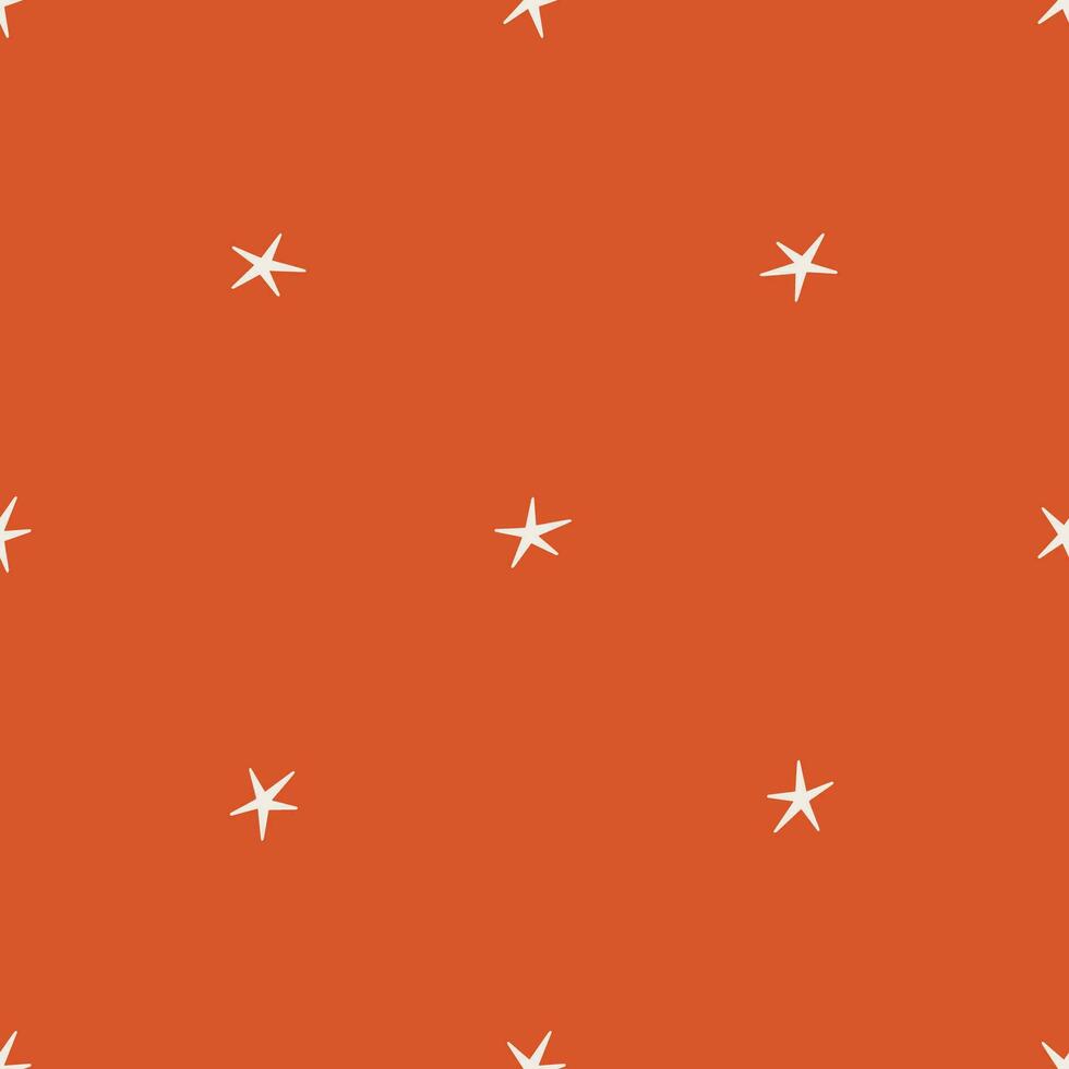 Simple stars pattern. Festive ornament in retro style. Christmas seamless abstract texture vector