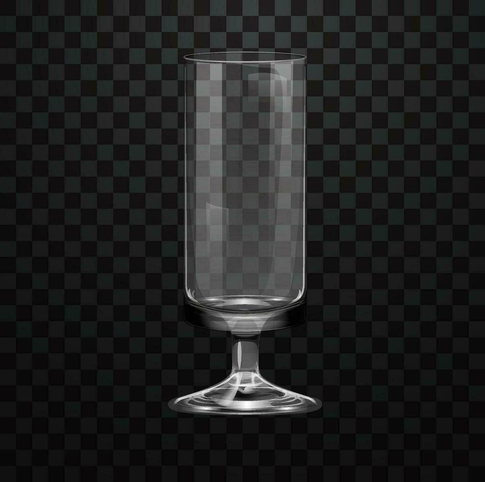 Realistic empty glass for hot drinks vector